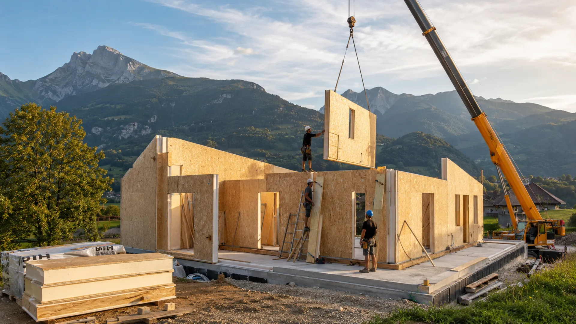 Construction d'une maison en panneaux SIP à Cluses dans la vallée de l'Arve