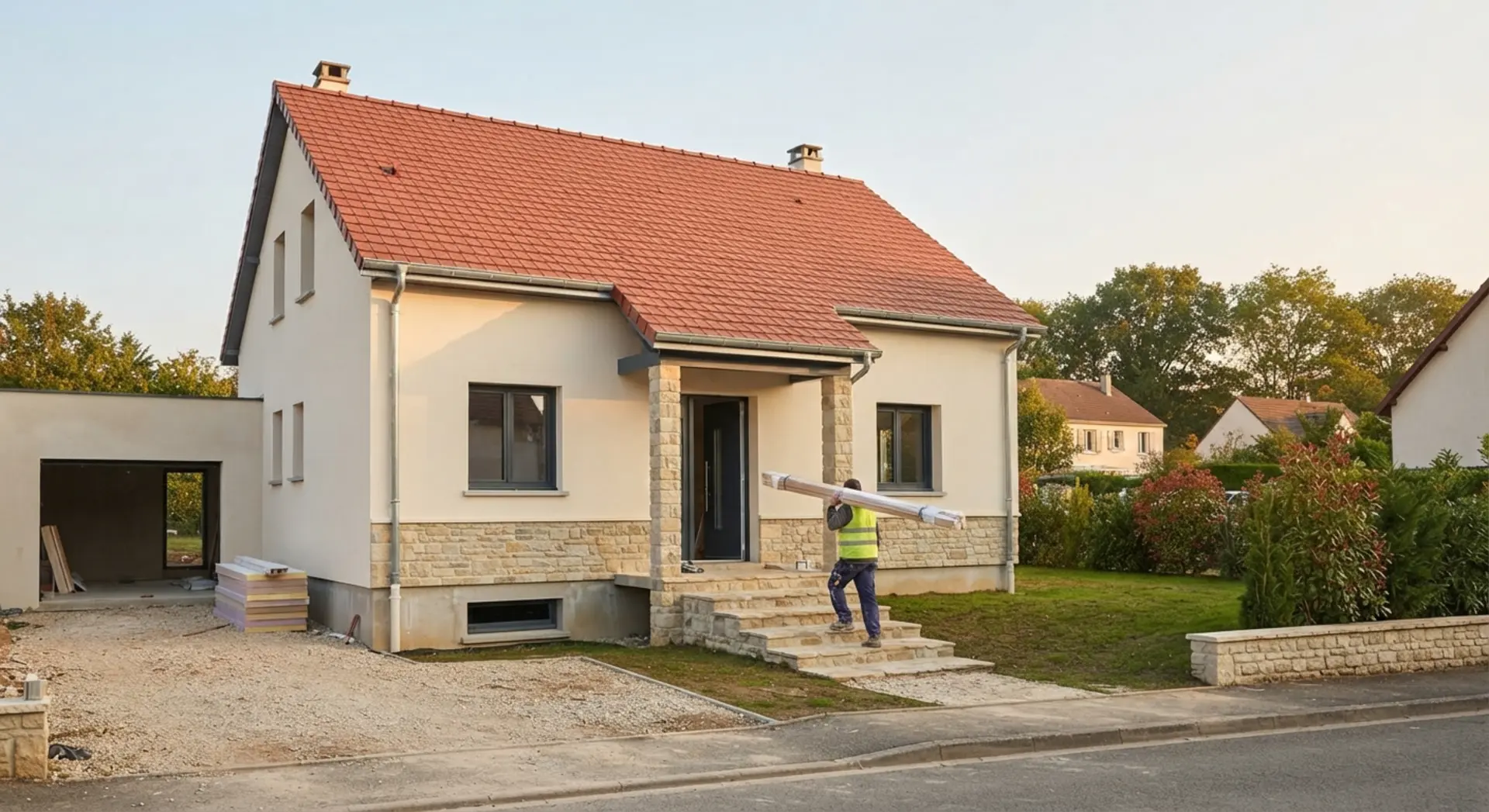 Maison individuelle hors d'eau et hors d'air, avec un délai chantier réduit grâce à la préfabrication